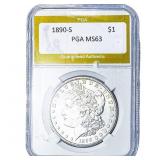 1890-S Morgan Silver Dollar PGA MS63