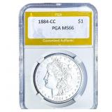 1884-CC Morgan Silver Dollar PGA MS66