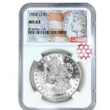 1904-O Morgan Silver Dollar NGC MS63