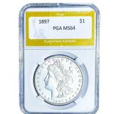 1897 Morgan Silver Dollar PGA MS64