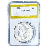 1887 Morgan Silver Dollar PGA MS66