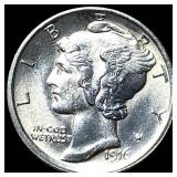 1916 Silver Mercury Dime CHOICE BU