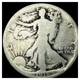 1916 Silver Walking Liberty Half Dollar  NICELY C