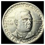 1947 Silver Half Dollar Booker T. Washington NEARL