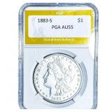 1883-S Morgan Silver Dollar PGA AU55