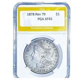 1878 Rev 79 Morgan Silver Dollar PGA XF45