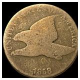 1858 Copper-Nickel Flying Eagle Cent NICELY  CIRC
