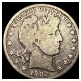 1902 Silver Barber Half Dollar NICELY  CIRCULATED