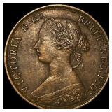 1861 Nova Scotia Bronze One Cent CLOSELY UNCIRCULA