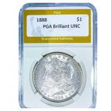 1888 Morgan Silver Dollar PGA Brilliant UNC