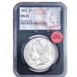 1897 Morgan Silver Dollar NGC MS63