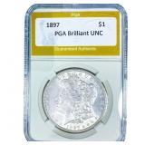1897 Morgan Silver Dollar PGA Brilliant UNC