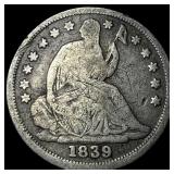 1839 Silver Half Dime NICELY CIRCULATED