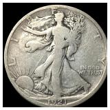 1921-D Silver Walking Liberty Half Dollar CLOSELY