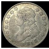 1818 Silver Capped Bust Quarter ABOUT  UNCIRCULAT