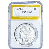 1879-S Morgan Silver Dollar PGA MS64