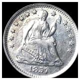 1857 Silver Seated Liberty Half Dime  UNCIRCULATE