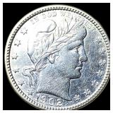 1902-O Barber Silver Quarter CLOSELY  UNCIRCULATE