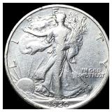 1920-D Silver Walking Liberty Half Dollar  NEARLY
