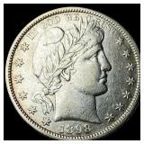 1898-S Silver Barber Half Dollar CLOSELY UNCIRCULA