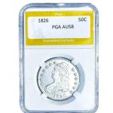 1826 Capped Bust Half Dollar PGA AU58