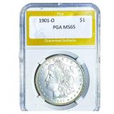 1901-O Morgan Silver Dollar PGA MS65