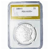 1884-S Morgan Silver Dollar PGA AU55+