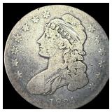 1834 Capped Bust Half Dollar LIGHTLY  CIRCULATED