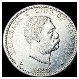 1883 Silver 1/4 Dollar Hawaii CLOSELY  UNCIRCULAT