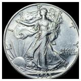 1945-D Walking Liberty Half Dollar CLOSELY  UNCIR