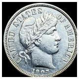 1907-D Silver Barber Dime CLOSELY  UNCIRCULATED