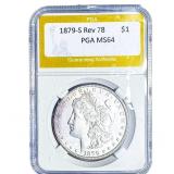 1879-S Rev 78 Morgan Silver Dollar PGA MS64