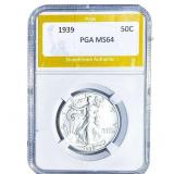 1939 Walking Liberty Half Dollar PGA MS64