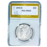 1944-D Walking Liberty Half Dollar PGA MS65