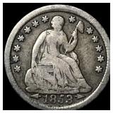 1853 Arrows Seated Liberty Half Dime LIGHTLY  CIR