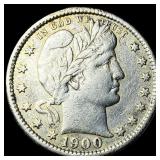 1900 Barber Silver Quarter NEARLY UNCIRCULATED