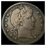 1909 Barber Quarter LIGHTLY CIRCULATED