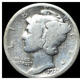 1921 Silver Mercury Dime LIGHTLY CIRCULATED