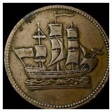 "Ships Colonies & Commerce" token from the 19th