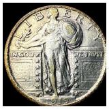 1919-D Silver Standing Liberty Quarter NEARLY UNCI