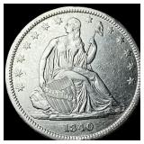 1840 Seated Liberty Half Dollar CLOSELY UNCIRCULAT