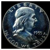 1955 Silver Half Dollar Franklin GEM PROOF
