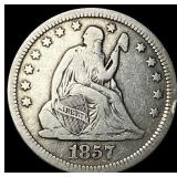 1857 Seated Liberty Quarter CLOSELY UNCIRCULATED