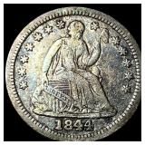 1844 Seated Liberty Half Dime NEARLY UNCIRCULATED