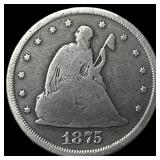 1875-CC Silver Twenty Cents NICELY CIRCULATED