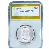 1960 Franklin Half Dollar PGA MS66 FBL