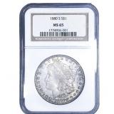 1880-O Morgan Silver Dollar NGC MS65