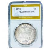 1878 Morgan Silver Dollar PGA Brilliant UNC