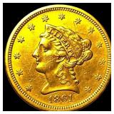 1861 Gold $2.50 Liberty Head Quarter Eagle  CLOSE