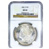 1881-S Morgan Silver Dollar NGC MS66